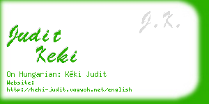 judit keki business card